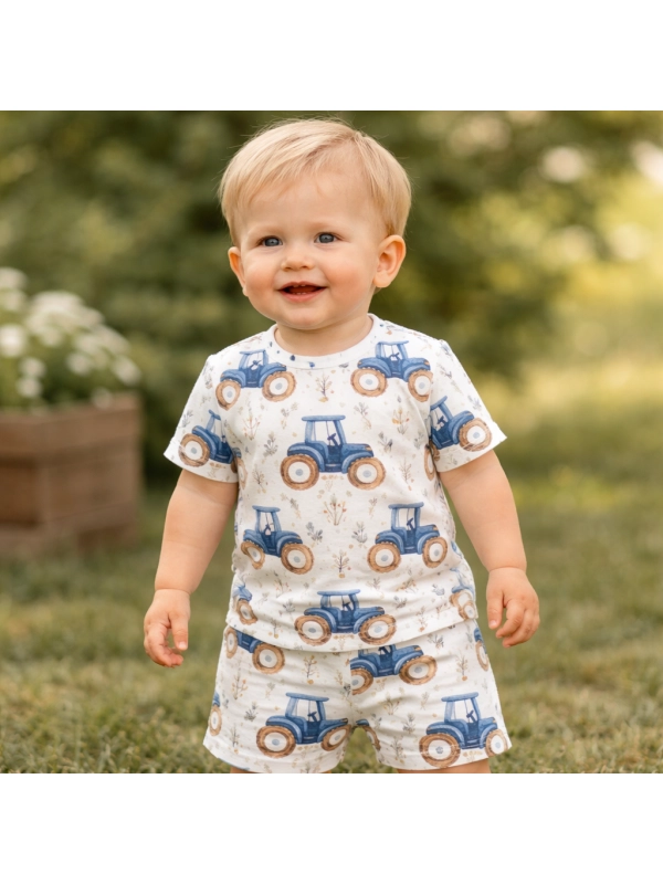 Komplet na lato traktor blue